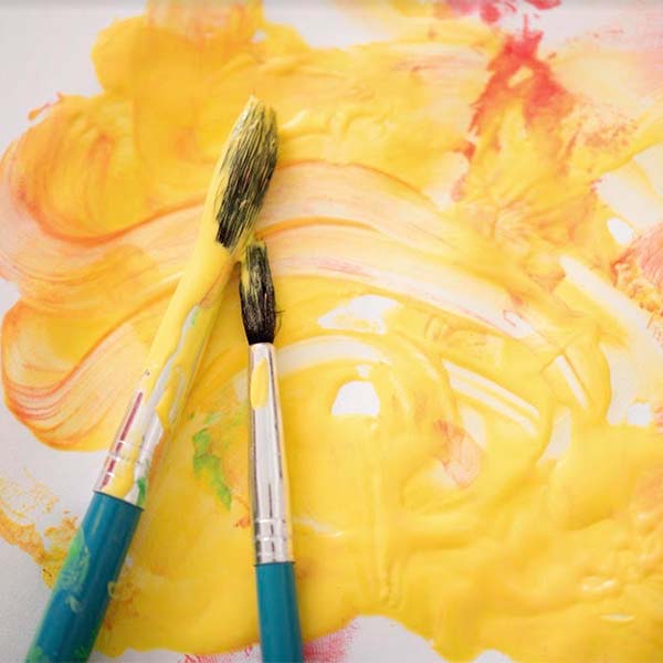 painting as part of an arts and healing class