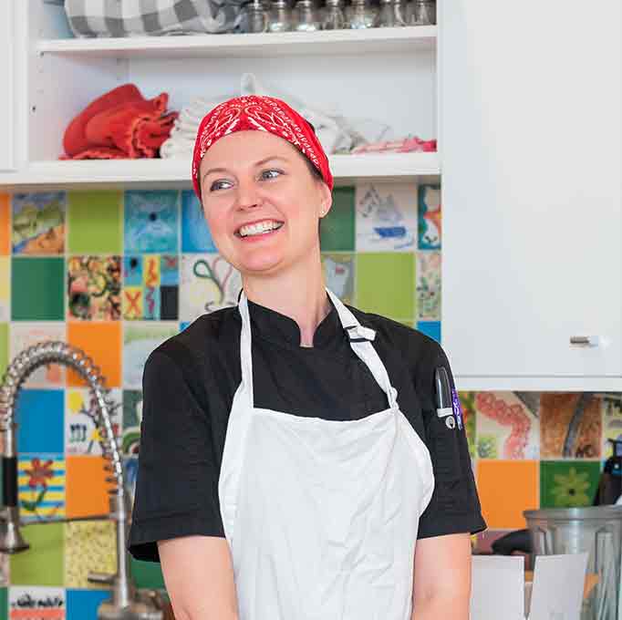 chef prepares to teach a cancer cooking and nutrition for cancer workshop
