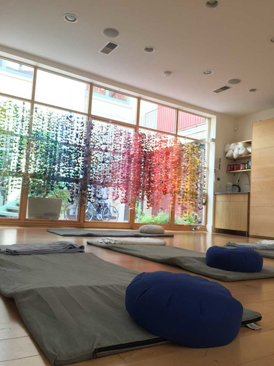Smith Center's bright and colorful yoga and program space