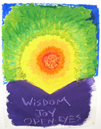 Painting by a Smith Center Cretivity Workshop participant