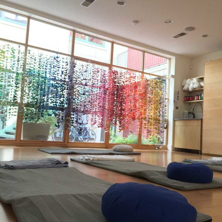 Smith Center's bright and colorful yoga and program space